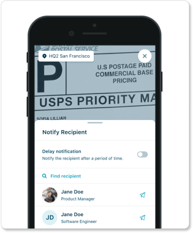 Internal Mailroom Management & Office Deliveries Software Eden